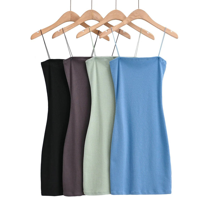 Women Dresses Summer Sexy Stretch Tight Braces Dress