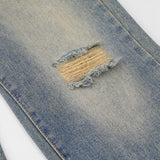 Men Jeans Hole Loose Leisure All-Matching