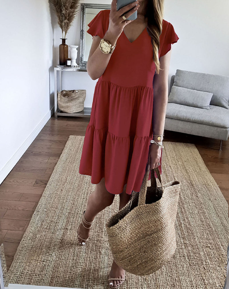 Women Dress Summer Pleated Dress