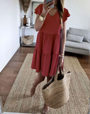Women Dress Summer Pleated Dress