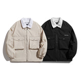 Unisex Coat Lamb Fur Winter Loose Cotton Coat