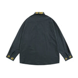 Men Long Sleeved T Shirt Fine Plaid Long Sleeve Shirt Menswear Fashion Brand Loose Casual Polo Collar Outer Shirt