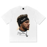 American vintage cotton loose short sleeve cotton football