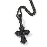 Jewelry Ladder Zircon Cross Pendant Hip Hop Necklace Crosses Spectrum
