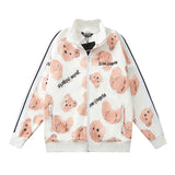 Palm Angels Sweatshirts Printed Men and Women Baggy Coat Campus Retro Sports Casual Jacket