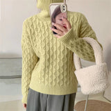Women Pullover Sweater Thick Loose Casual Short
