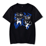 Printed Washed Tshirt Anime Demon Slayer Cotton Men Vintage