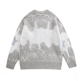 Men Sweater Velvet Padded Sweater Loose Five-Pointed Star Jacquard