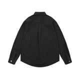 Men Long Sleeved T Shirt Spring and Autumn Solid Color Long Sleeve Shirt Men's Zipper Pocket Lapels Shirt Pure Cotton Cardigan Top