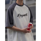 Men T Shirt Summer Retro Loose Heavy