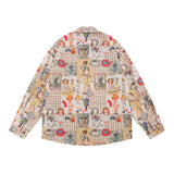 Men Long Sleeved T Shirt Printed Shirt Spring and Autumn Long Sleeve Casual Loose Men's Ins