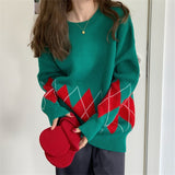 Women Pullover Sweater Vintage Loose Thick Knitted