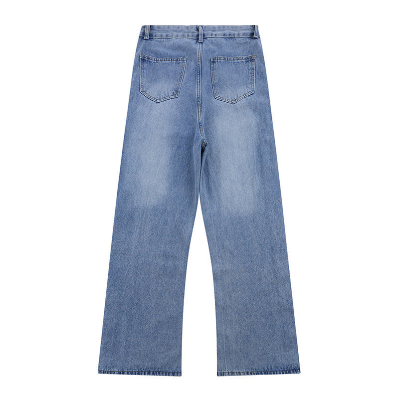 Gallery Dept Pant Washed Distressed Breasted Micro-Pull Denim Trousers