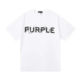 PURPLE Hot Sale PURPLE Letter Print T-shirt Streetwear Vintage