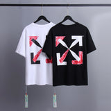 Ow T Shirts Graffiti Arrow Print Men and Women