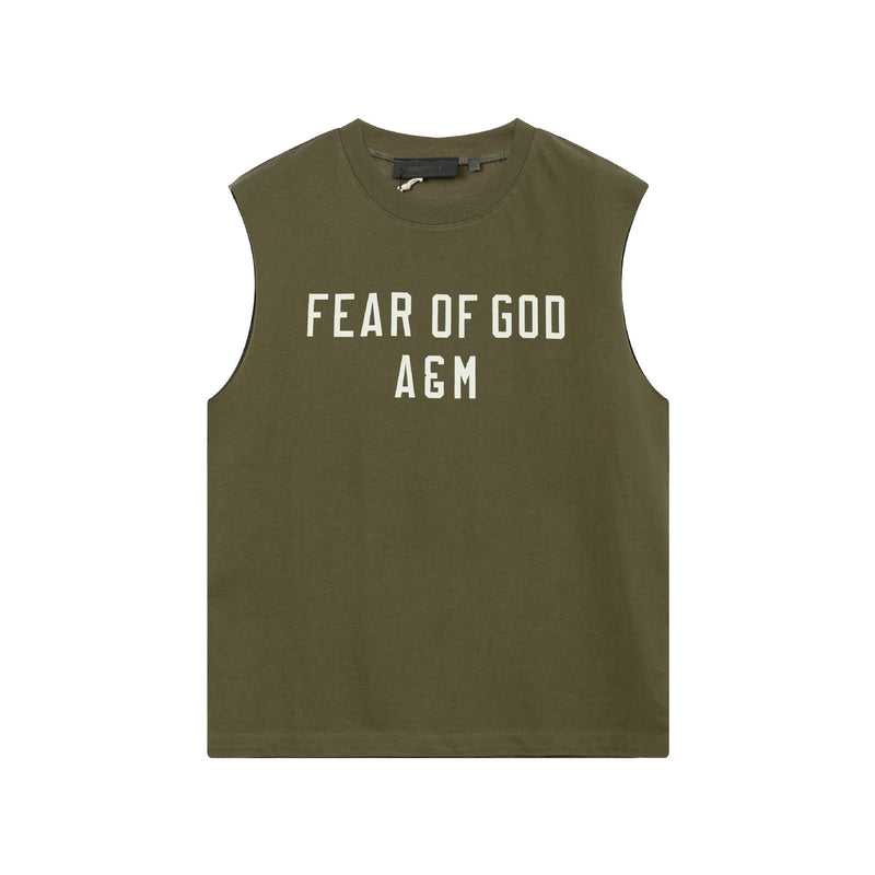 Fog Essentials tank spring summer FOG letter crew neck vest