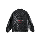 Unisex Coat Winter Cotton Dress PU Leather Coat