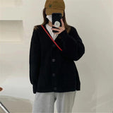 Women Knitted Cardigan Loose Thick Sweater