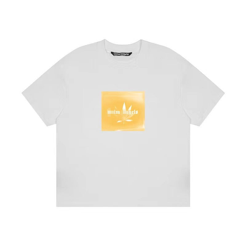Palm Angle T Shirts Leaf Pattern Loose