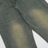 Men Jeans Bell-Bottom Pants Hip Hop Loose Leisure