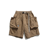 Unisex Shorts Retro Large Workwear with Pocket Shorts Loose
