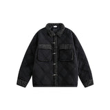 Unisex Coat Diamond Lattice Winter Warm Coat