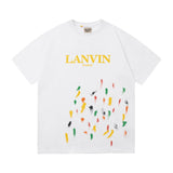 Gallery Dept T-Shirt Hand Painted Splash Ink Letter Short Sleeve T-Shirt
