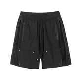 Men Shorts Workwear Summer Zipper Patchwork Pocket Sports