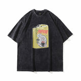 Men T-Shirt Retro Portrait Print Loose