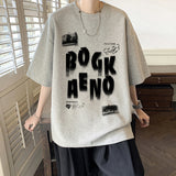 Men T Shirt Waffle Oversize Handsome