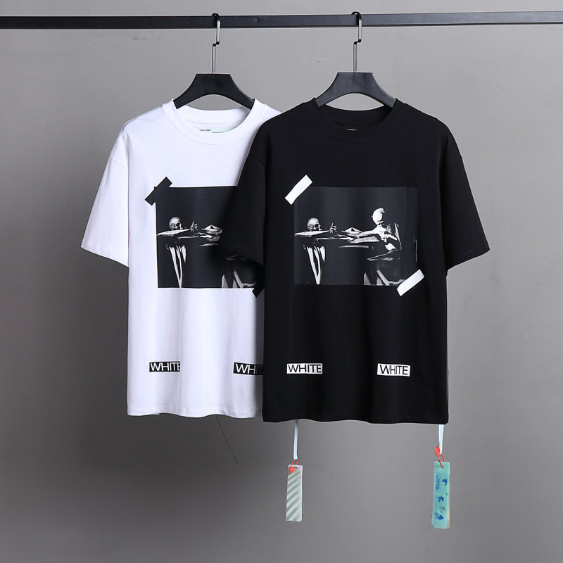 Ow T Shirts Skull Oil Painting Printing