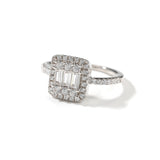 Rings Silver Square Zircon Ring ins St. Valentine's Spectrum