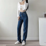 Women Jeans Slim Fit Slimming Retro Versatile Burr