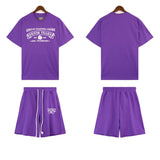 Denim Tears T Shirt Shorts Short Sleeve T-shirt Men and Women Sports Shorts Suit(Options need to be purchased separately)