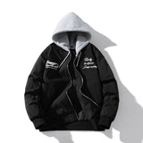 Mens Vintage Jackets Embroidered baseball jersey hooded jacket