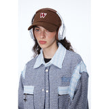 Unisex Shirt Retro Patchwork Brushed Plaid Coat