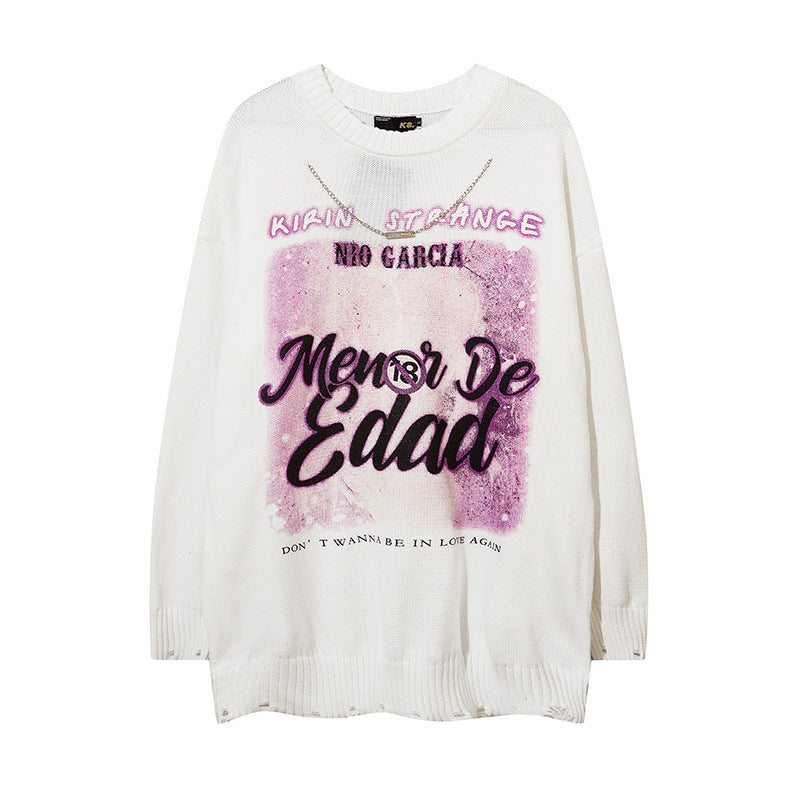 Women Sweater Idle Style Loose Knit Sweater Sweater