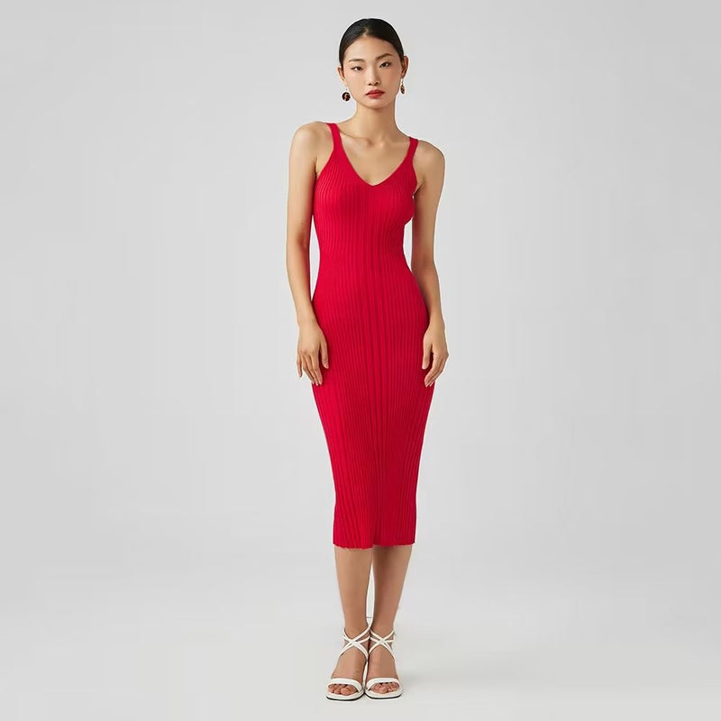 Women Dresses Fashion Casual Knitted Dress