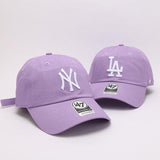Dodgers and Yankees Baseball Cap 47brand Baseball Cap Hip Hop Pink Purple