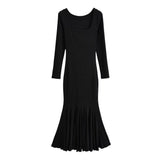 Women Dresses Elegant Slim Fishtail Sexy Dress