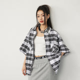 Unisex Shirt Casual Brushed Plaid Shirt