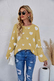 Women Pullover Sweater Love Pattern Knitwear
