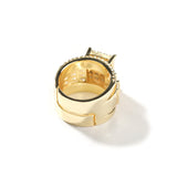 Rings Hip Hop Square Ring Copper Zircon Adjustable St. Valentine's Spectrum