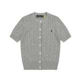 Ralph Lauren Knitted sweaters Ralph Lauren Knitted Short Sleeved Shirt RL Ralph Pony Standard POLO Short Sleeve Knitted Sweater Cardigan T-Shirt
