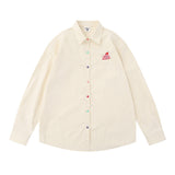 Men Long Sleeved T Shirt Embroidered Long Sleeve Shirt Boys All-Matching Casual Ruffle Handsome Loose Spring and Autumn