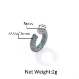 Earrings Hip Hop Zircon Ear Clips Spectrum