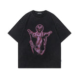 Men T-shirt Angel Print Retro Loose