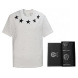 Chh Chrome Hearts T Shirts  Star Hot Diamond Short-sleeved T-shirt