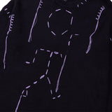Men Sweater Embroidery Abstract Humanoid Brocade Sweater