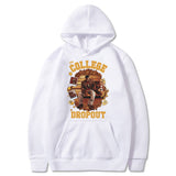 College Dropout Hoodie Kanye West Music Album Printed Sweats